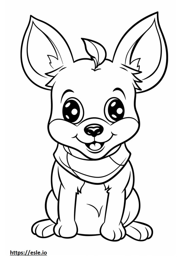 Apple Head Chihuahua feliz para colorir