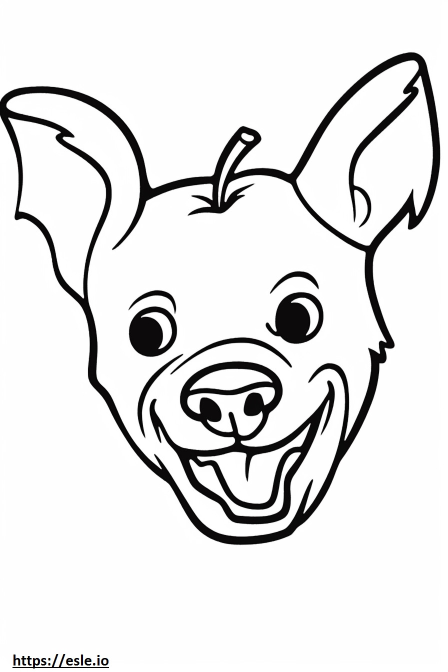 Coloriage Apple Head Chihuahua heureux à imprimer