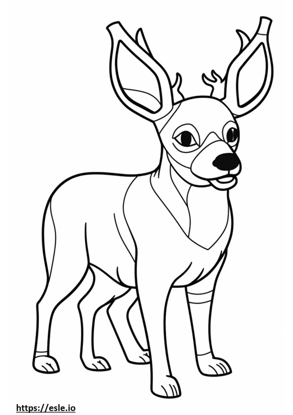 Apple Head Chihuahua Friendly coloring page