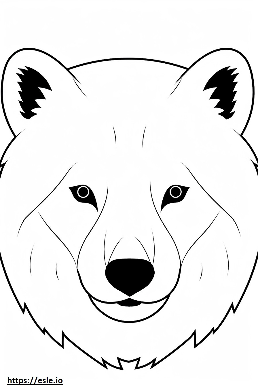 Coloriage Visage de renard arctique à imprimer