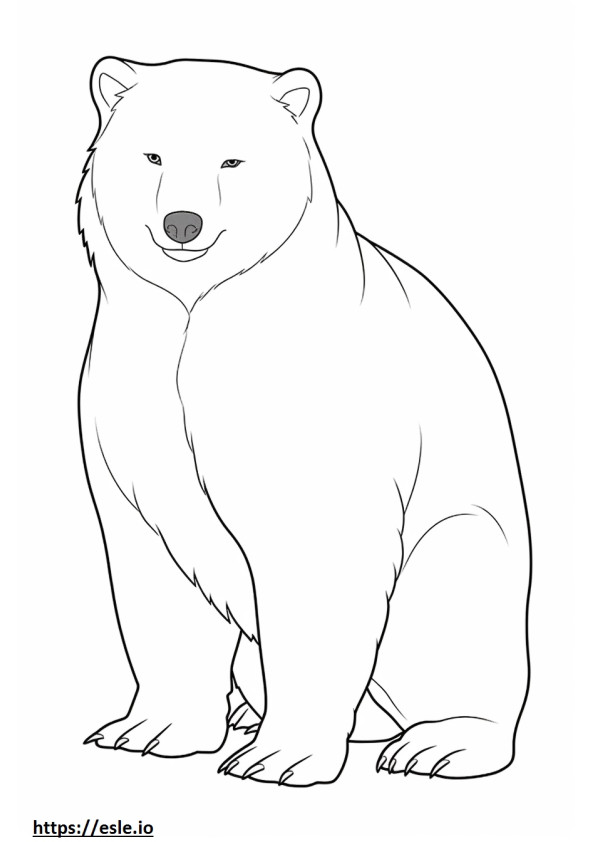 Corpo inteiro da Raposa do Ártico para colorir