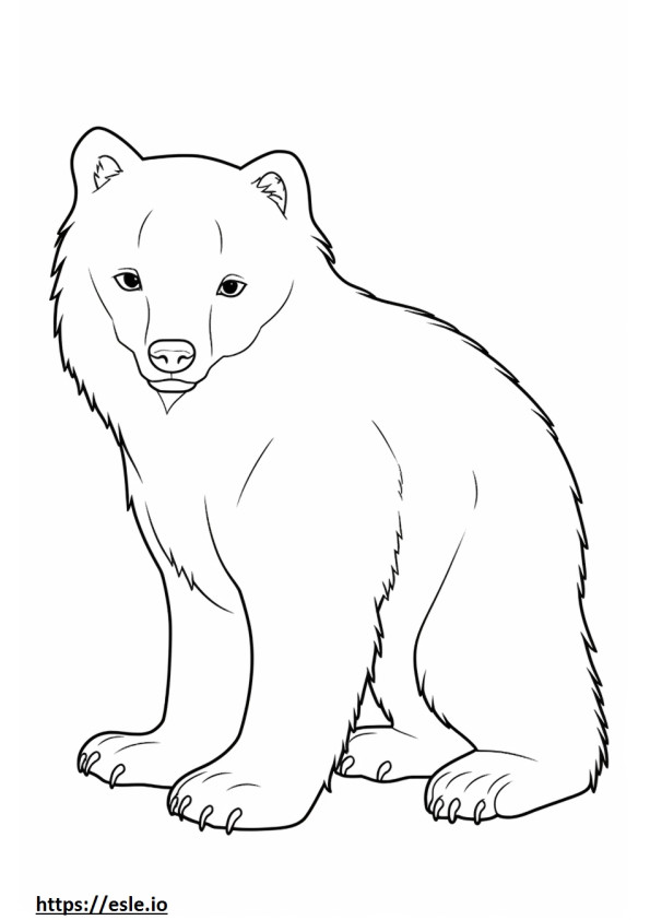 Bebé zorro ártico para colorear e imprimir