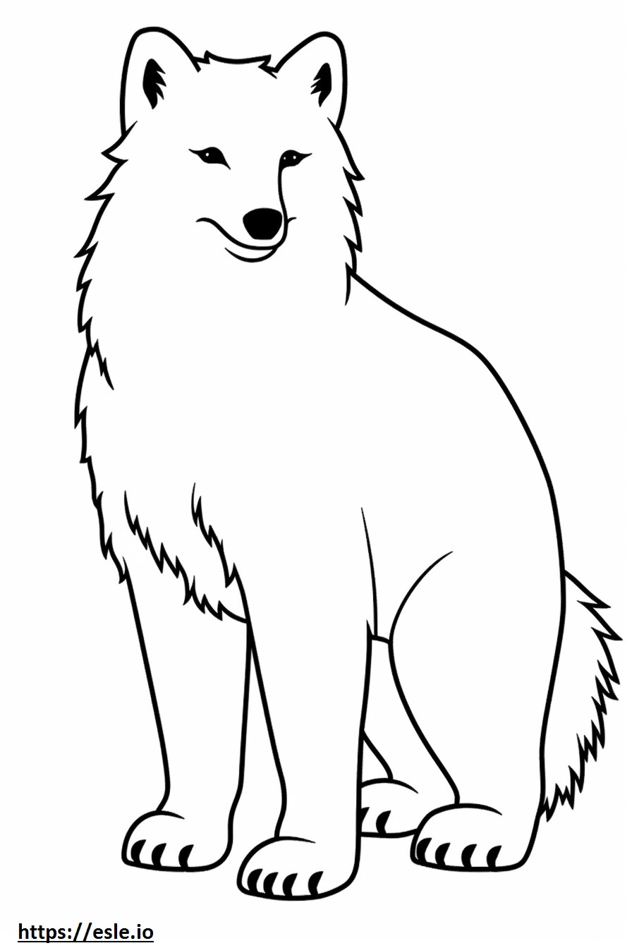 Desenho animado da Raposa Ártica para colorir