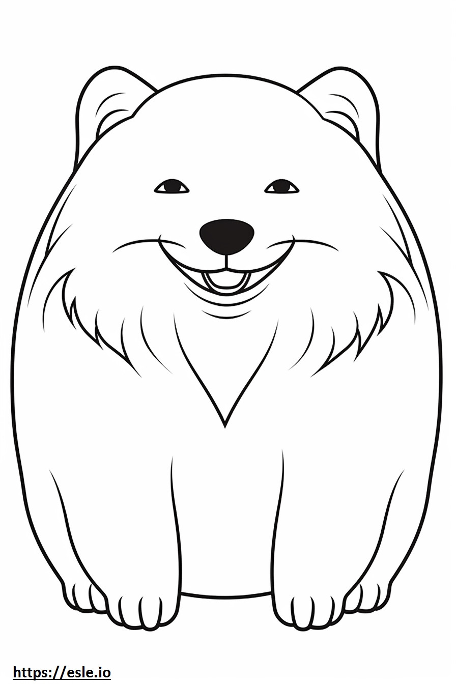 Arctic Fox -hymiö värityskuva