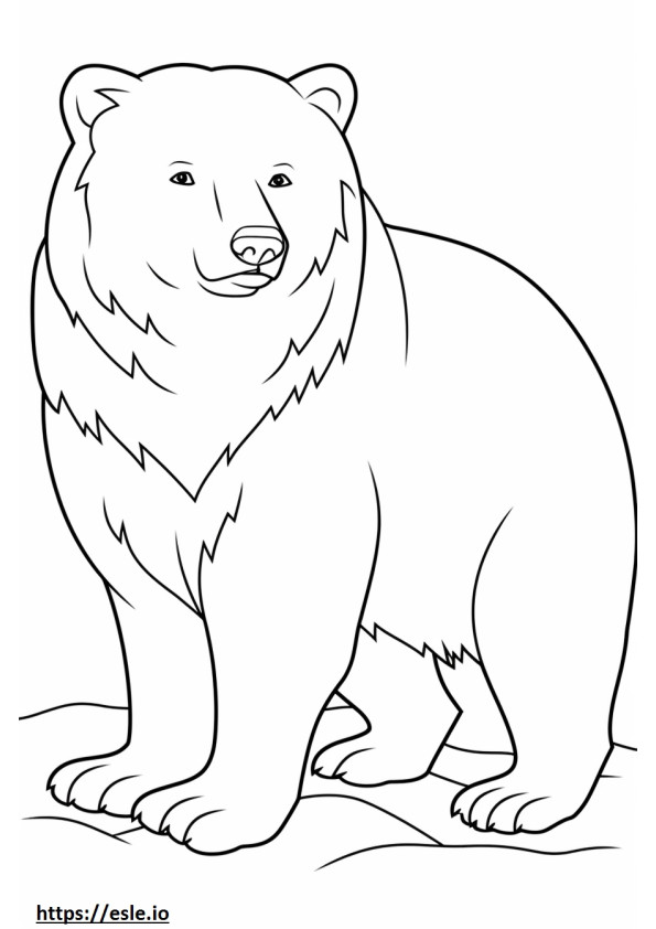 Arctic Fox happy coloring page
