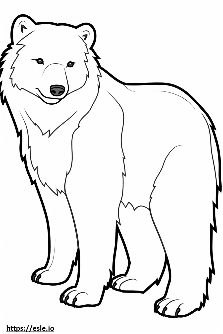 Arctic Fox happy coloring page