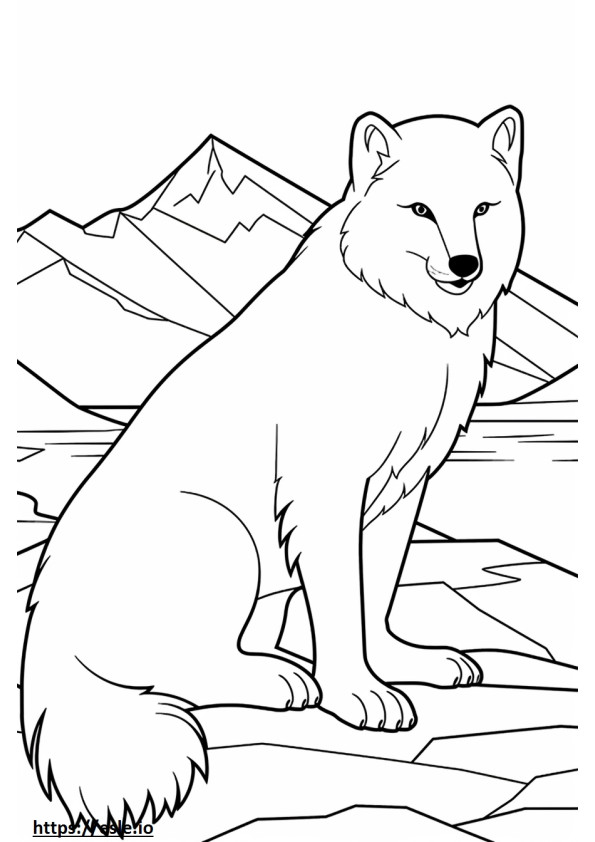 Arctic Fox pelaa värityskuva