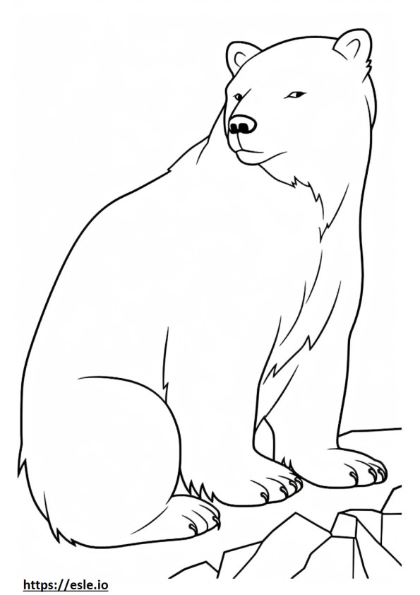 Arctic Fox Playing coloring page
