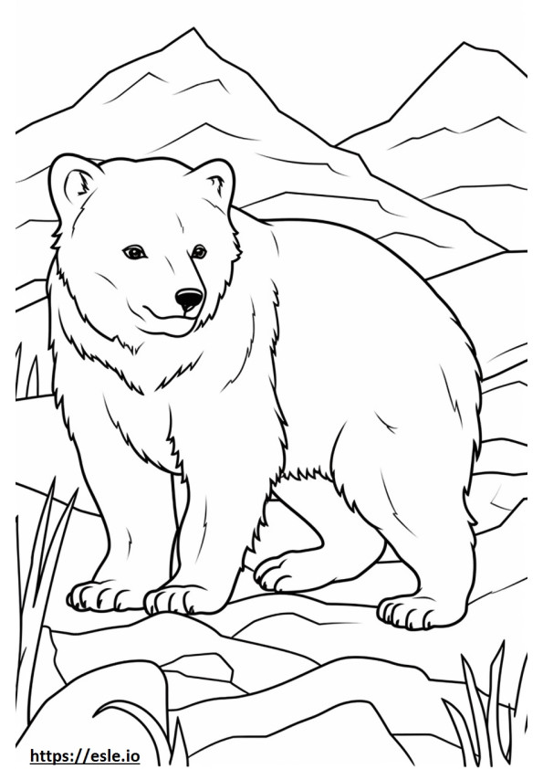 Vulpea arctică se joacă de colorat