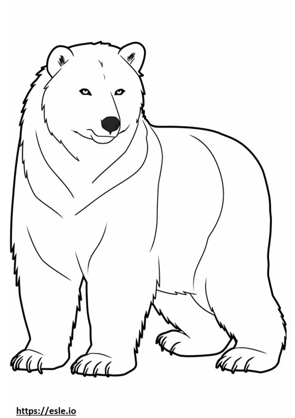 Arctic Fox Friendly coloring page