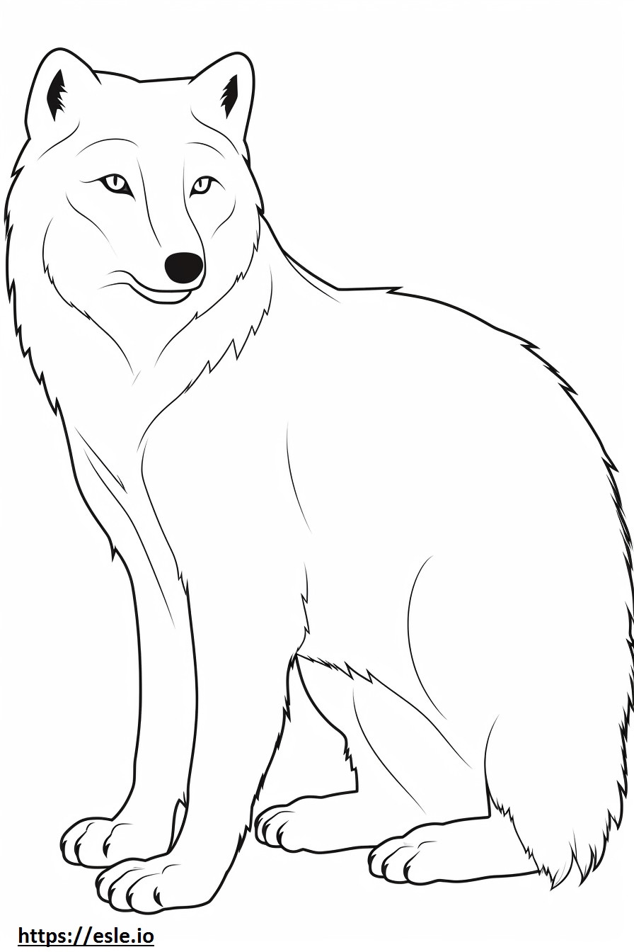 Amigável à Raposa Ártica para colorir