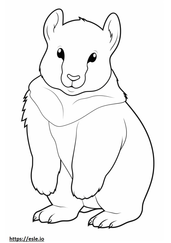 北極ウサギの赤ちゃん ぬりえ - 塗り絵