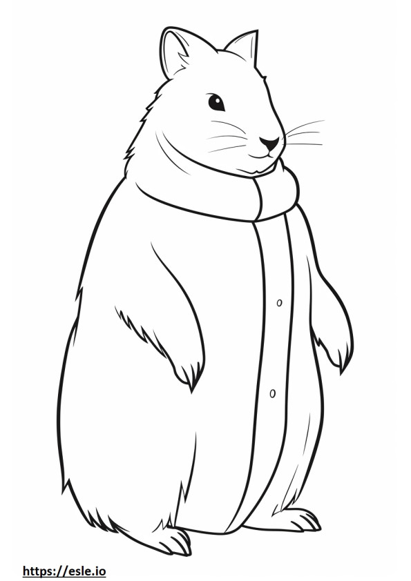 北極ウサギの漫画 ぬりえ - 塗り絵