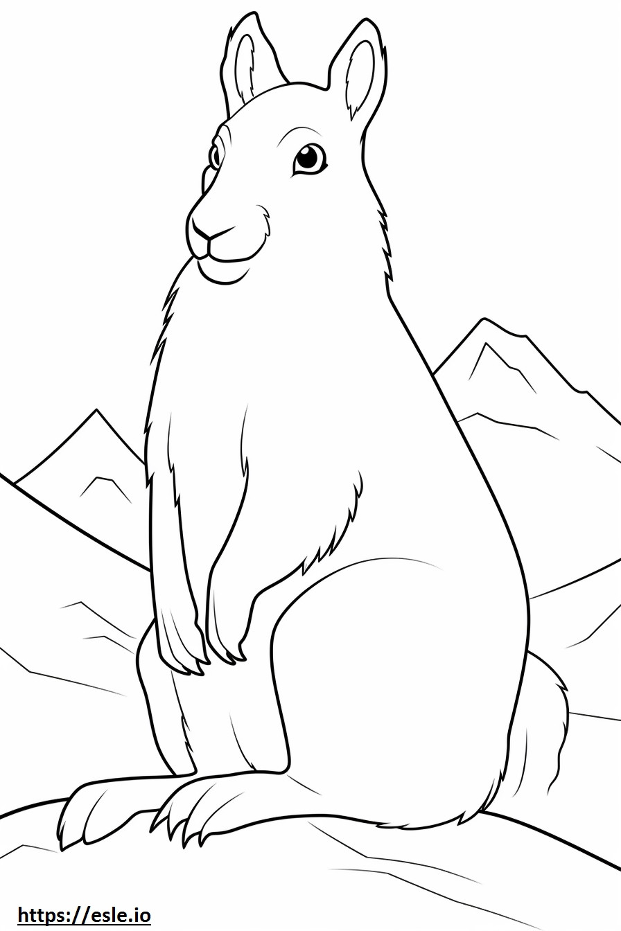 Arktik Tavşan Oynarken boyama