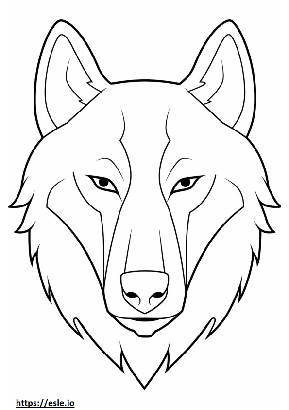 Cara de lobo ártico para colorir