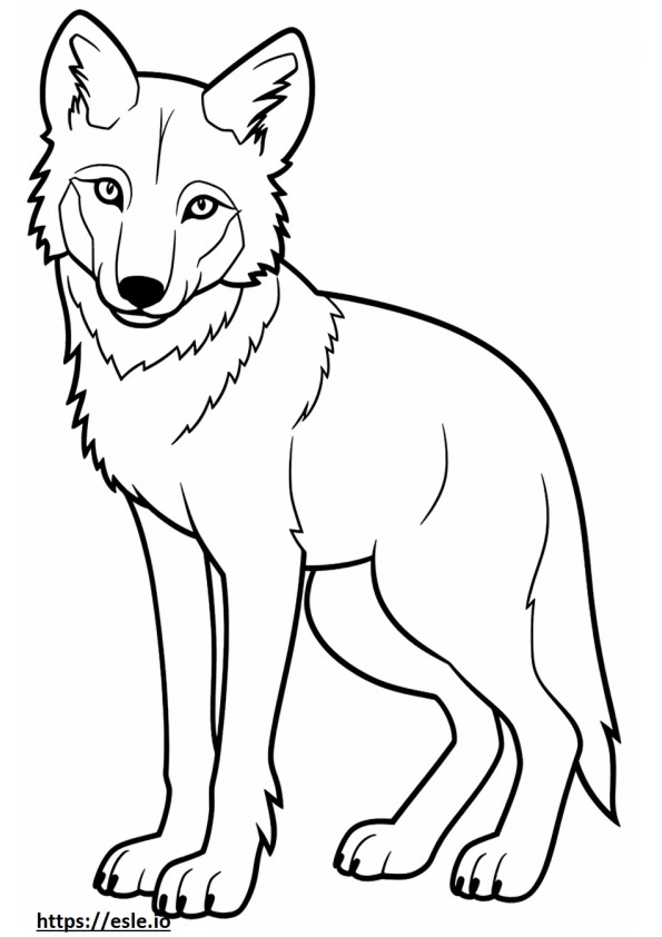 Cucciolo di lupo artico da colorare