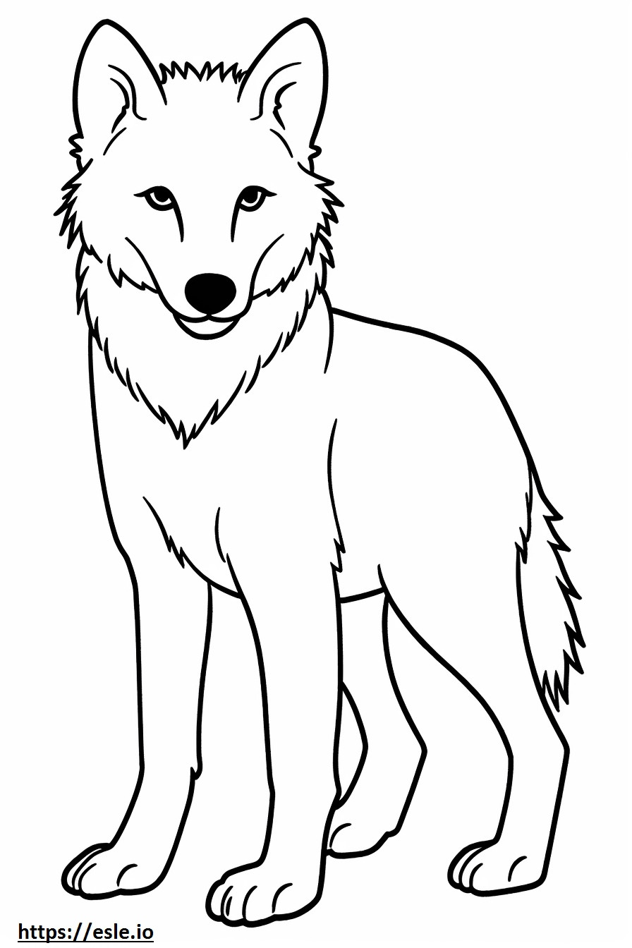 Bebé lobo ártico para colorear e imprimir