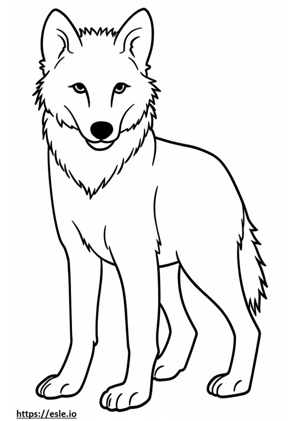 Bebé lobo ártico para colorear e imprimir