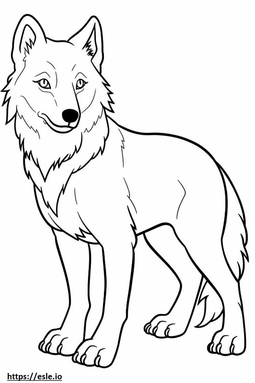 Arctic Wolf baby coloring page