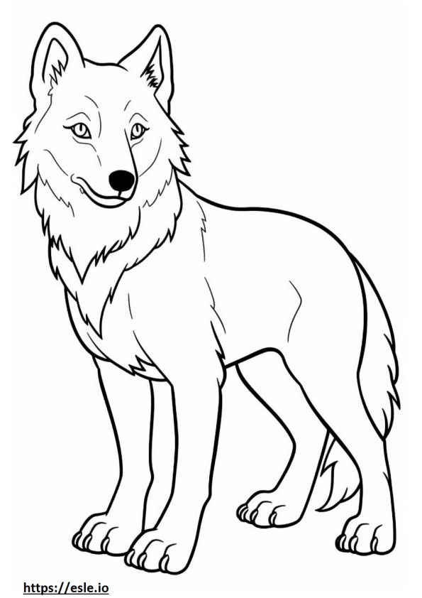 Arctic Wolf baby coloring page