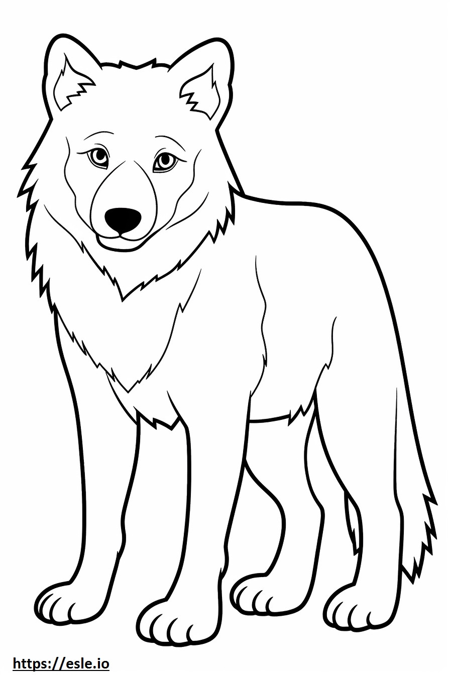 Arctic Wolf aranyos szinező