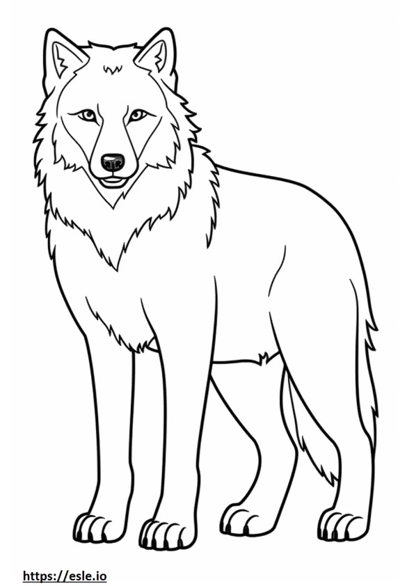 Arctische Wolfvriendelijk kleurplaat