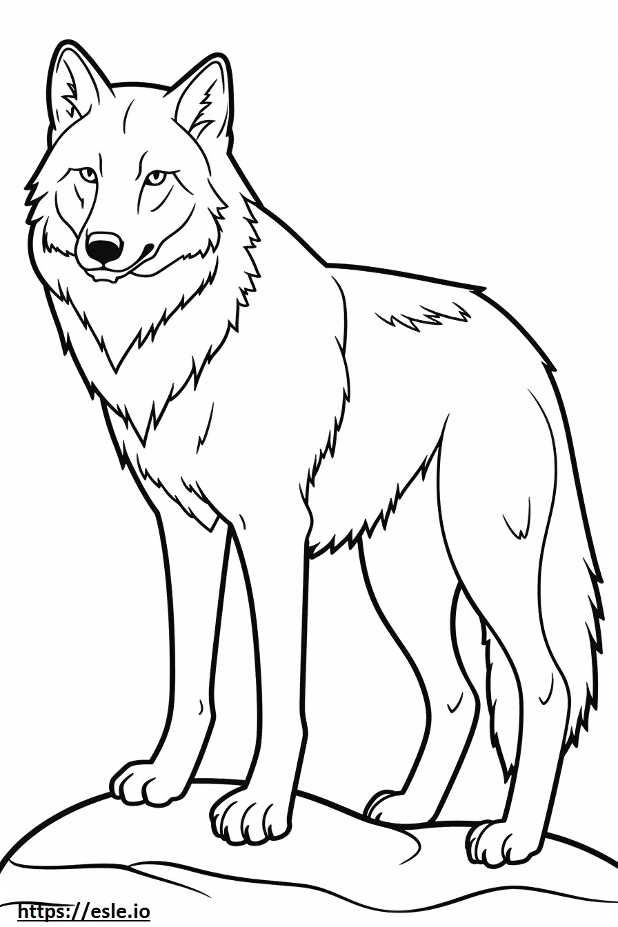 Arctische Wolfvriendelijk kleurplaat kleurplaat