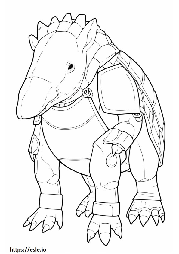 Armadillo full body coloring page