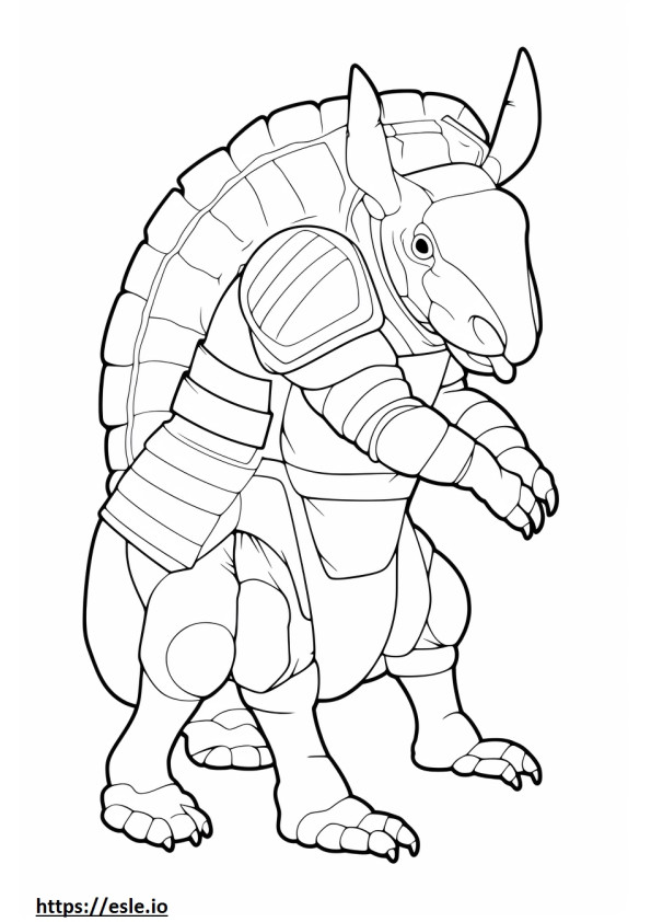 Armadillo Playing coloring page