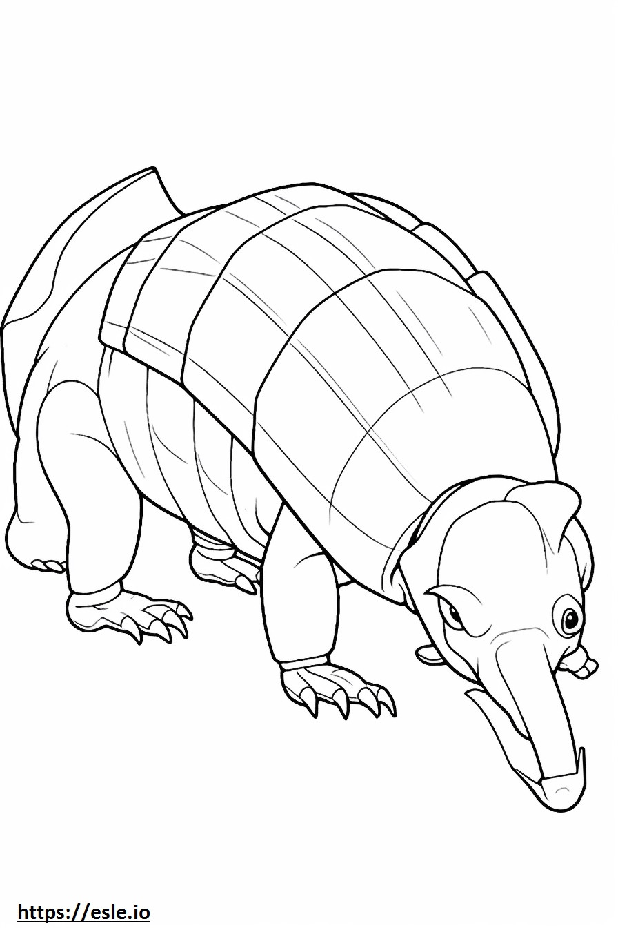 Armadillo Playing coloring page