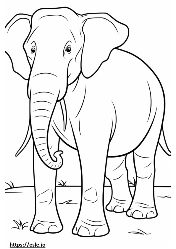 Asiatischer Elefant glücklich ausmalbild