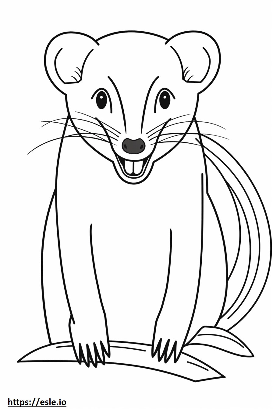 Asian Palm Civet smile emoji coloring page