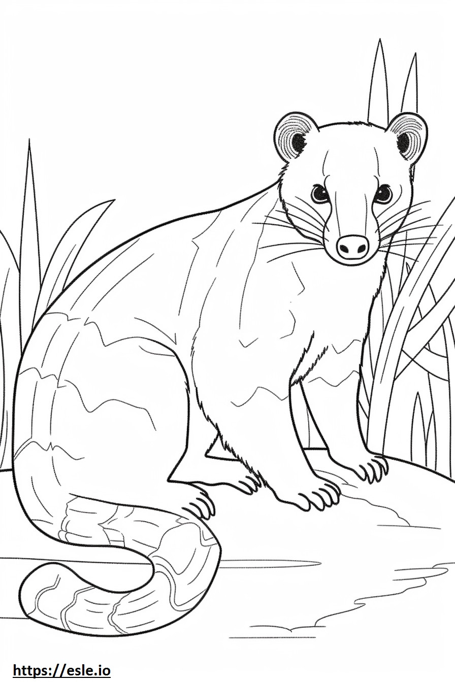 Asian Palm Civet happy coloring page