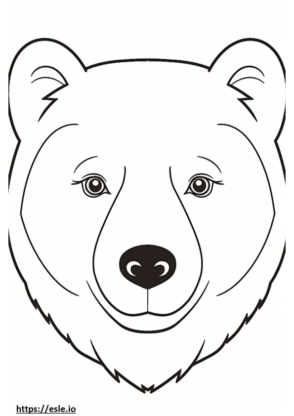 Cara de urso negro asiático para colorir