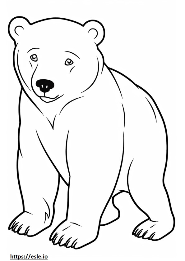 Bebê Urso Negro Asiático para colorir