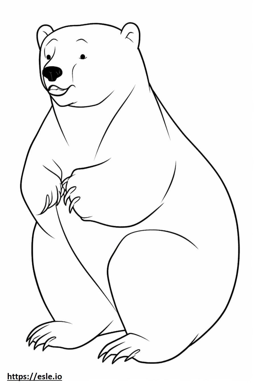 Asiatisches Schwarzbärenbaby ausmalbild