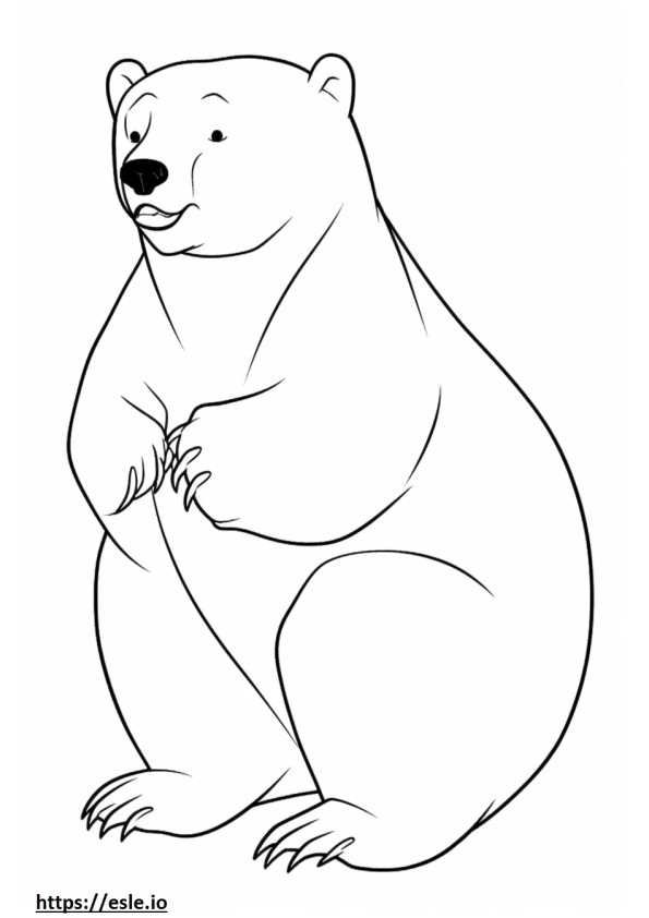 Asiatic Black Bear baby coloring page
