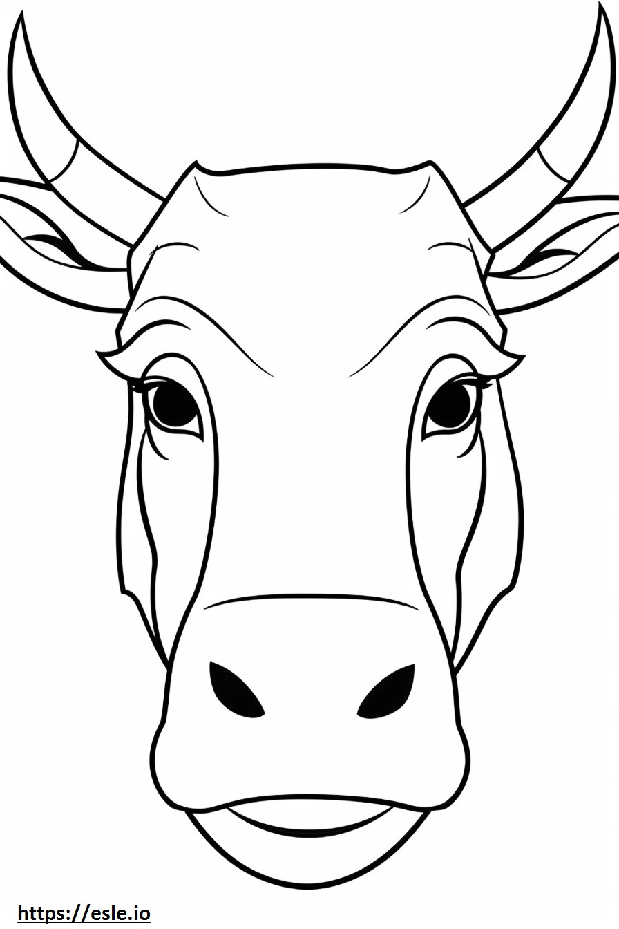 Coloriage Visage d'auroch à imprimer