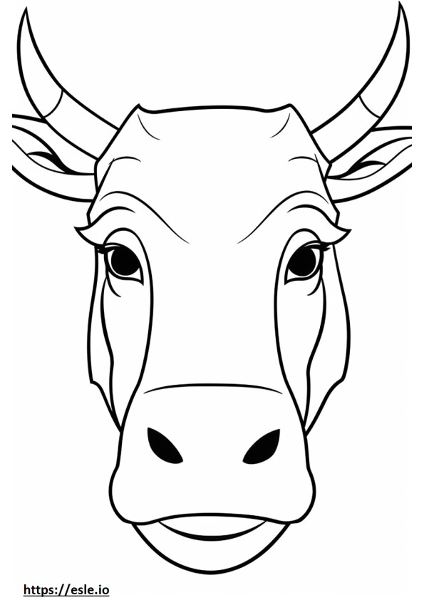 Coloriage Visage d'auroch à imprimer