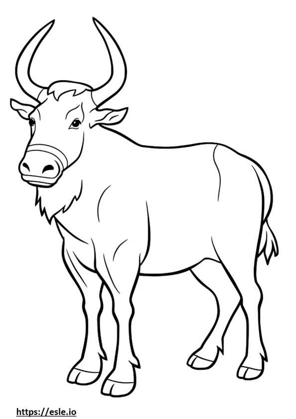 Aurochs full body coloring page