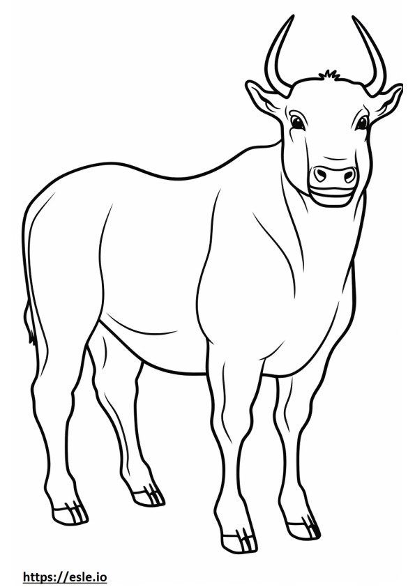 Aurochs full body coloring page
