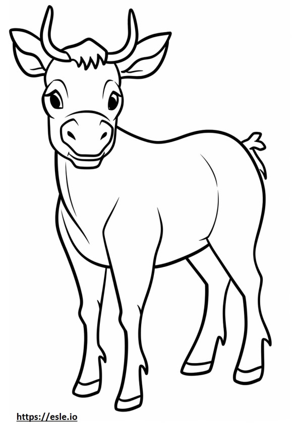 Aurochs baby coloring page