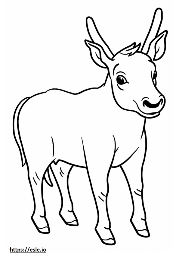 Aurochs baby coloring page