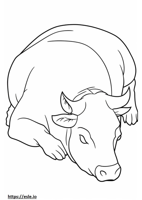 Aurochs Sleeping coloring page