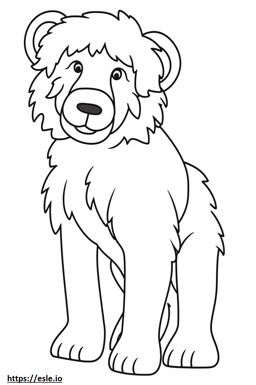 Aussiedoodle baby coloring page