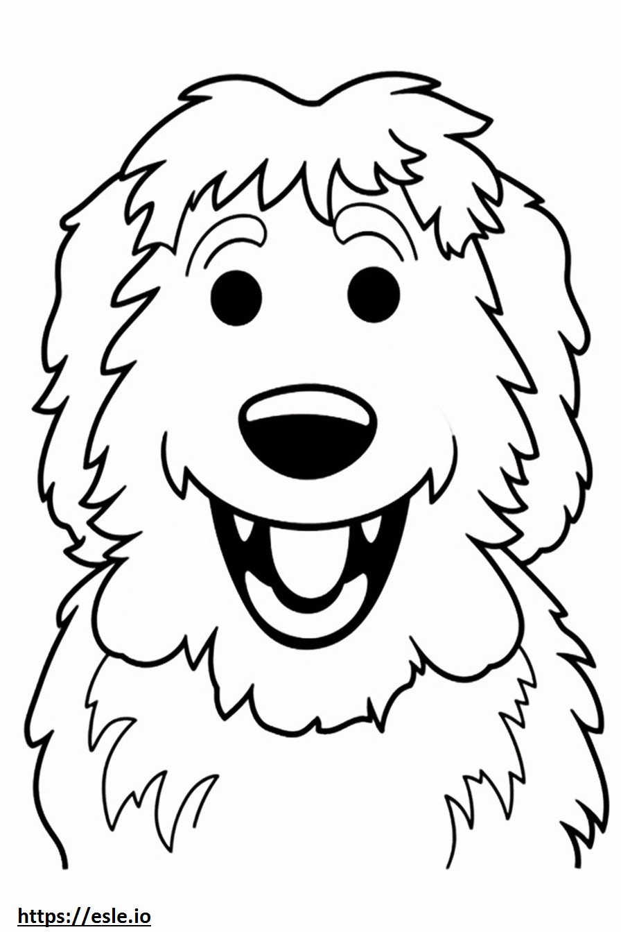 Coloriage Emoji sourire Aussiedoodle à imprimer