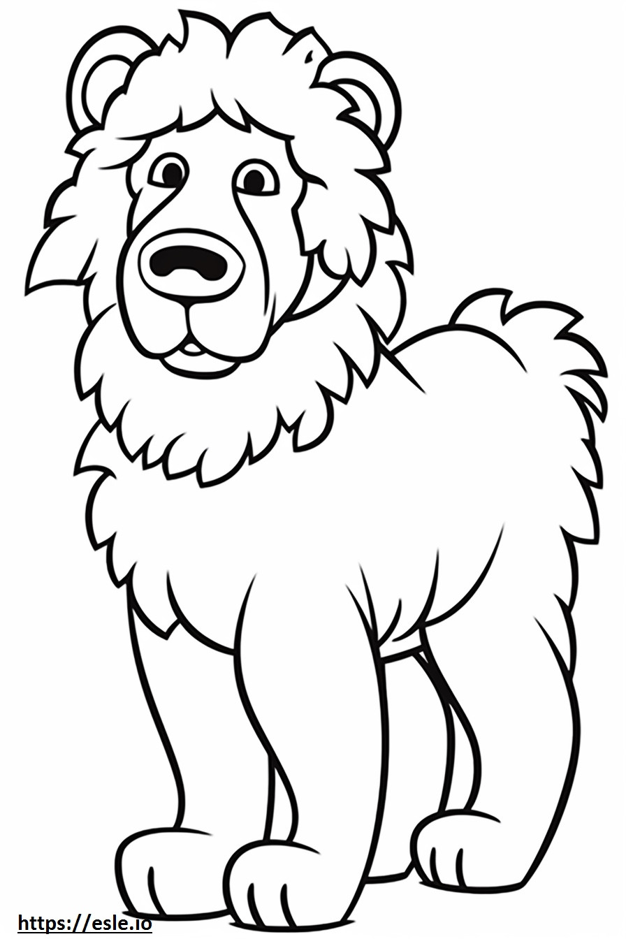 Aussiedoodle cartoon coloring page