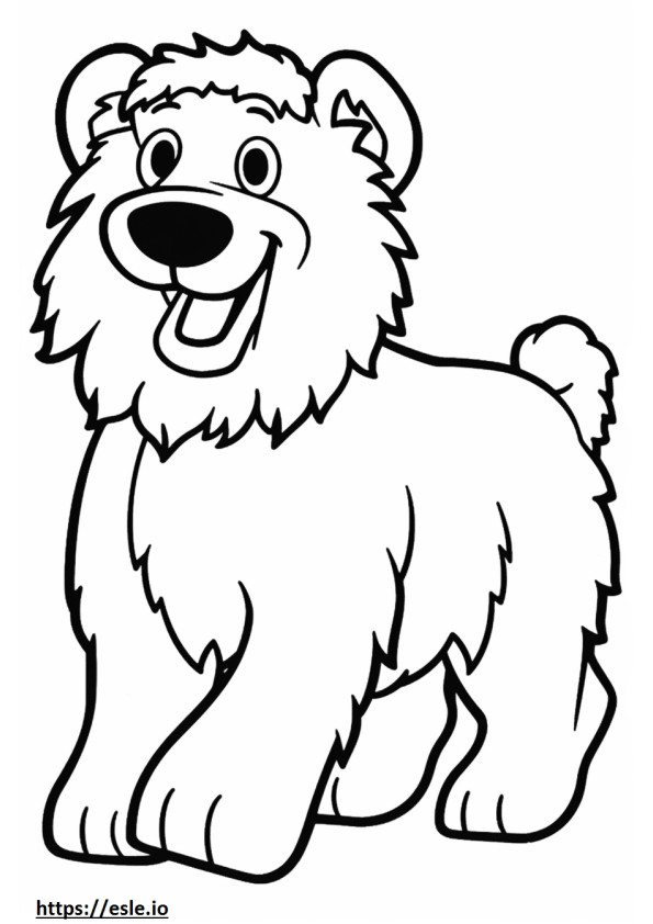 Aussiedoodle happy coloring page