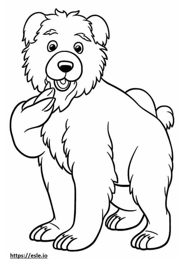 Aussiedoodle Playing coloring page