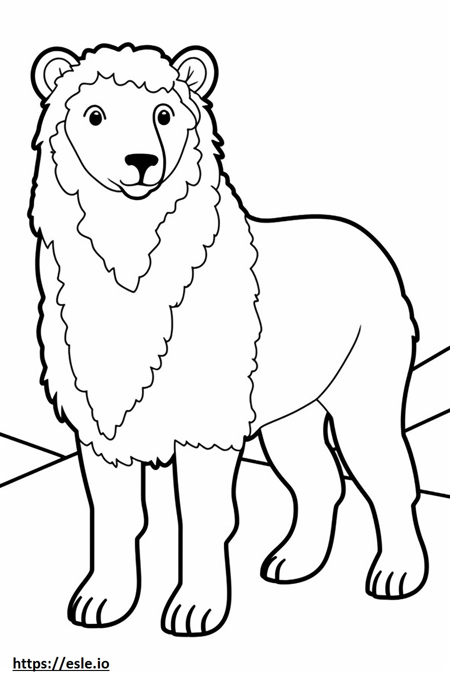 Aussiedoodle Friendly coloring page